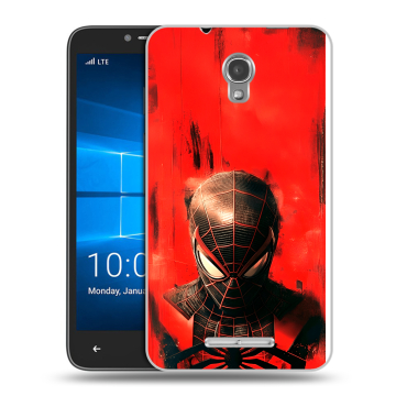 Пластиковый чехол на Alcatel OneTouch Pixi First с принтом человек паук spiderman Пластиковый чехол на Alcatel OneTouch Pixi First с принтом человек паук spiderman