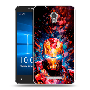 Пластиковый чехол на Alcatel OneTouch Pixi First с принтом Железный человек Ironman Пластиковый чехол на Alcatel OneTouch Pixi First с принтом Железный человек Ironman