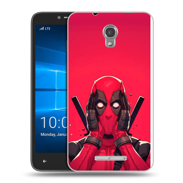 Пластиковый чехол на Alcatel OneTouch Pixi First с принтом Дедпул Deadpool Пластиковый чехол на Alcatel OneTouch Pixi First с принтом Дедпул Deadpool