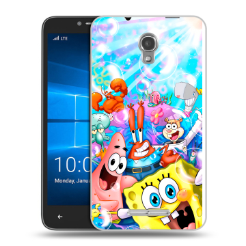 Пластиковый чехол на Alcatel OneTouch Pixi First с принтом спанчбоб спанч боб Пластиковый чехол на Alcatel OneTouch Pixi First с принтом спанчбоб спанч боб