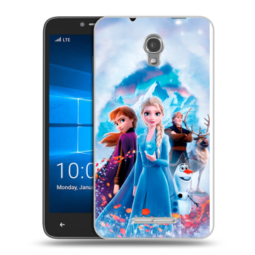 Пластиковый чехол на Alcatel OneTouch Pixi First с принтом Холодное сердце Frozen Пластиковый чехол на Alcatel OneTouch Pixi First с принтом Холодное сердце Frozen