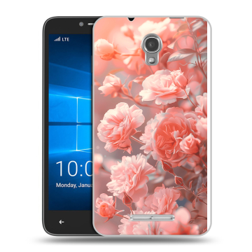 Пластиковый чехол на Alcatel OneTouch Pixi First с принтом Розы цветы Пластиковый чехол на Alcatel OneTouch Pixi First с принтом Розы цветы