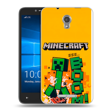 Пластиковый чехол на Alcatel OneTouch Pixi First с принтом Майнкрафт Minecraft Пластиковый чехол на Alcatel OneTouch Pixi First с принтом Майнкрафт Minecraft
