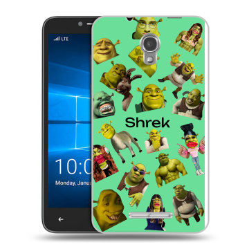 Пластиковый чехол на Alcatel OneTouch Pixi First с принтом Шрек Shrek