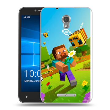 Пластиковый чехол на Alcatel OneTouch Pixi First с принтом Майнкрафт Minecraft Пластиковый чехол на Alcatel OneTouch Pixi First с принтом Майнкрафт Minecraft