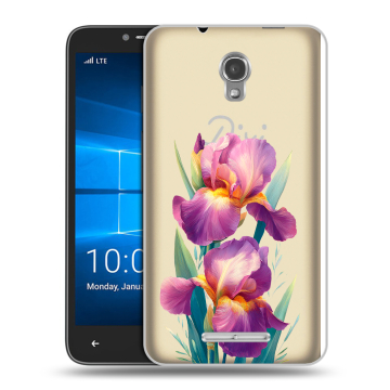 Пластиковый чехол на Alcatel OneTouch Pixi First с принтом Цветы орхидеи