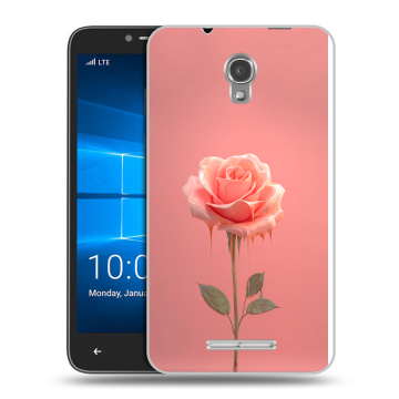 Пластиковый чехол на Alcatel OneTouch Pixi First с принтом Розовая роза