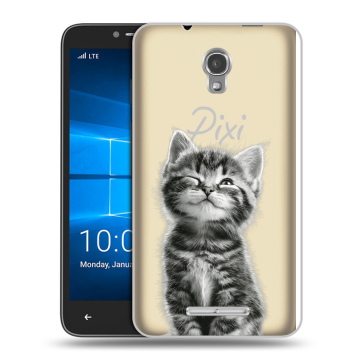 Пластиковый чехол на Alcatel OneTouch Pixi First с принтом Котенок Пластиковый чехол на Alcatel OneTouch Pixi First с принтом Котенок
