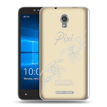 Пластиковый чехол на Alcatel OneTouch Pixi First с принтом Сотворение мира