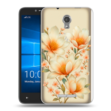 Пластиковый чехол на Alcatel OneTouch Pixi First с принтом Цветы