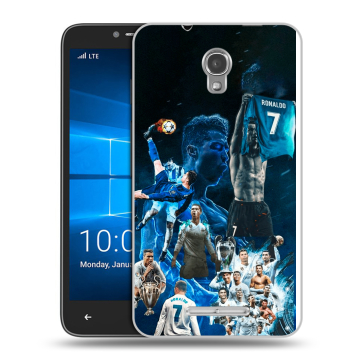 Пластиковый чехол на Alcatel OneTouch Pixi First с принтом Реал Роналдо