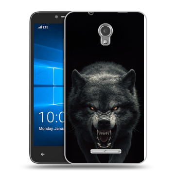 Пластиковый чехол на Alcatel OneTouch Pixi First с принтом Волк Пластиковый чехол на Alcatel OneTouch Pixi First с принтом Волк