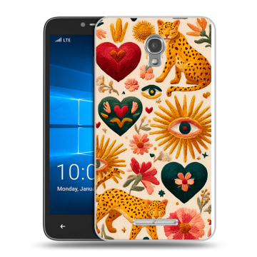 Пластиковый чехол на Alcatel OneTouch Pixi First с принтом Модный принт