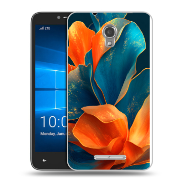 Пластиковый чехол на Alcatel OneTouch Pixi First с принтом Цветы