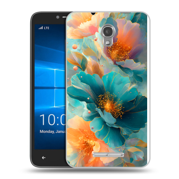 Пластиковый чехол на Alcatel OneTouch Pixi First с принтом Цветы