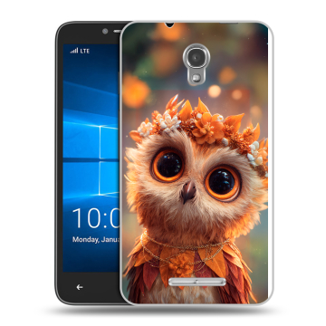 Пластиковый чехол на Alcatel OneTouch Pixi First с принтом Милая сова
