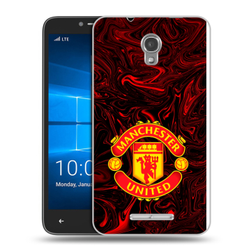 Пластиковый чехол на Alcatel OneTouch Pixi First с принтом Manchester United