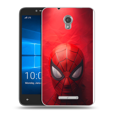 Пластиковый чехол на Alcatel OneTouch Pixi First с принтом Spiderman Человек паук Пластиковый чехол на Alcatel OneTouch Pixi First с принтом Spiderman Человек паук