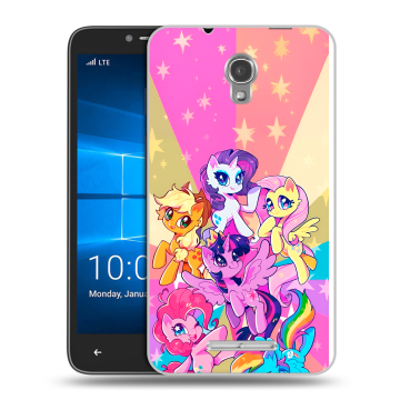 Пластиковый чехол на Alcatel OneTouch Pixi First с принтом My little pony Дружба чудо Пластиковый чехол на Alcatel OneTouch Pixi First с принтом My little pony Дружба чудо