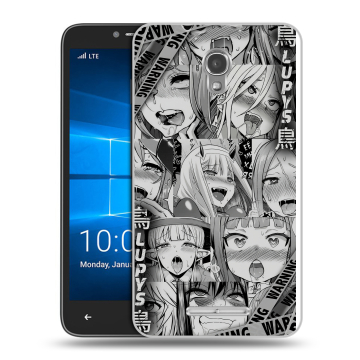 Пластиковый чехол на Alcatel OneTouch Pixi First с принтом Ahegao Ахегао Аниме