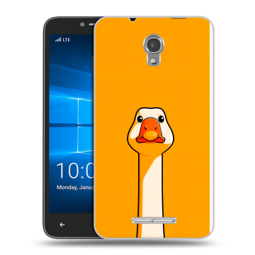 Пластиковый чехол на Alcatel OneTouch Pixi First с принтом Смешная утка