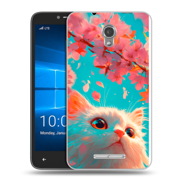 Пластиковый чехол на Alcatel OneTouch Pixi First с принтом Красивый кот
