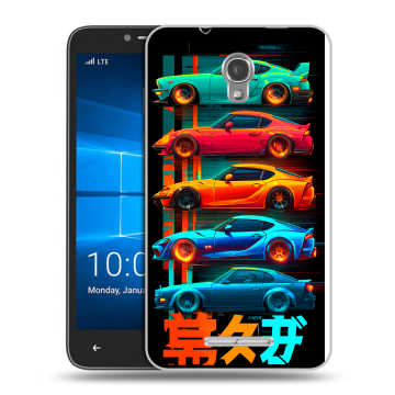 Пластиковый чехол на Alcatel OneTouch Pixi First с принтом машины тачки