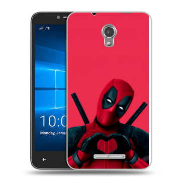 Пластиковый чехол на Alcatel OneTouch Pixi First с принтом Дедпул Deadpool Пластиковый чехол на Alcatel OneTouch Pixi First с принтом Дедпул Deadpool