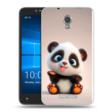 Пластиковый чехол на Alcatel OneTouch Pixi First с принтом милая панда Пластиковый чехол на Alcatel OneTouch Pixi First с принтом милая панда