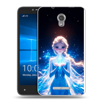 Пластиковый чехол на Alcatel OneTouch Pixi First с принтом Холодное сердце Frozen Пластиковый чехол на Alcatel OneTouch Pixi First с принтом Холодное сердце Frozen