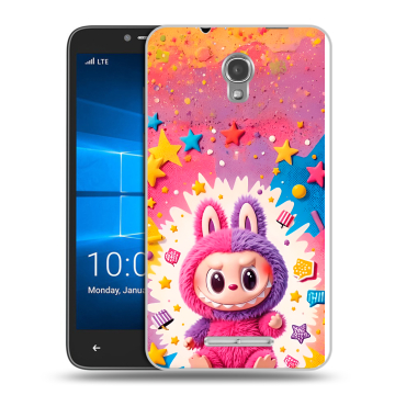 Пластиковый чехол на Alcatel OneTouch Pixi First с принтом Labubu Лабубу Пластиковый чехол на Alcatel OneTouch Pixi First с принтом Labubu Лабубу