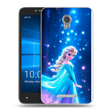 Пластиковый чехол на Alcatel OneTouch Pixi First с принтом Холодное сердце Frozen Пластиковый чехол на Alcatel OneTouch Pixi First с принтом Холодное сердце Frozen