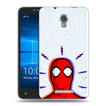 Пластиковый чехол на Alcatel OneTouch Pixi First с принтом Spiderman Человек паук
