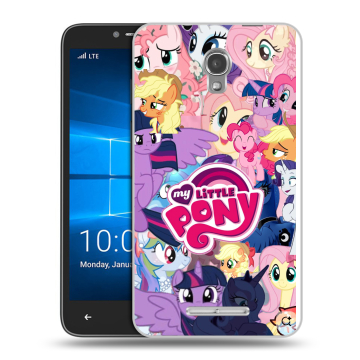 Пластиковый чехол на Alcatel OneTouch Pixi First с принтом My little pony Дружба чудо