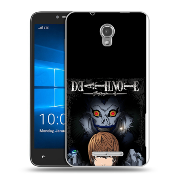 Пластиковый чехол на Alcatel OneTouch Pixi First с принтом Death note Тетрадь смерти