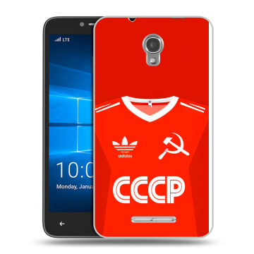 Пластиковый чехол на Alcatel OneTouch Pixi First с принтом Флаг Герб СССР