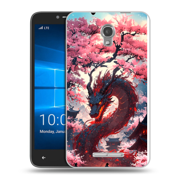 Пластиковый чехол на Alcatel OneTouch Pixi First с принтом Дракон Японский Пластиковый чехол на Alcatel OneTouch Pixi First с принтом Дракон Японский