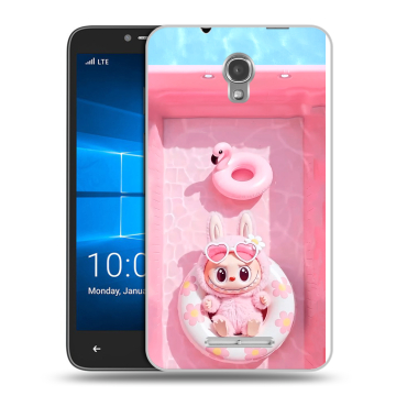 Пластиковый чехол на Alcatel OneTouch Pixi First с принтом Labubu Лабубу Пластиковый чехол на Alcatel OneTouch Pixi First с принтом Labubu Лабубу
