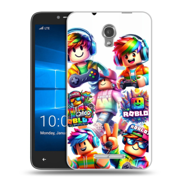 Пластиковый чехол на Alcatel OneTouch Pixi First с принтом Roblox Роблокс Пластиковый чехол на Alcatel OneTouch Pixi First с принтом Roblox Роблокс