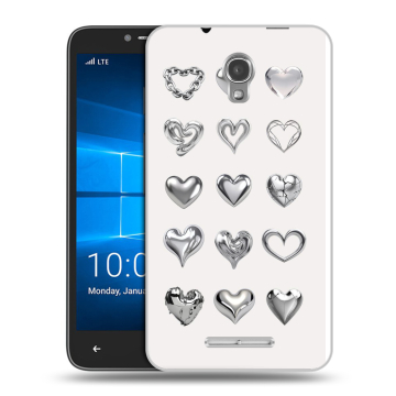 Пластиковый чехол на Alcatel OneTouch Pixi First с принтом Y2K сердечки Пластиковый чехол на Alcatel OneTouch Pixi First с принтом Y2K сердечки