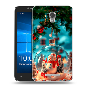 Пластиковый чехол на Alcatel OneTouch Pixi First с принтом Новый год