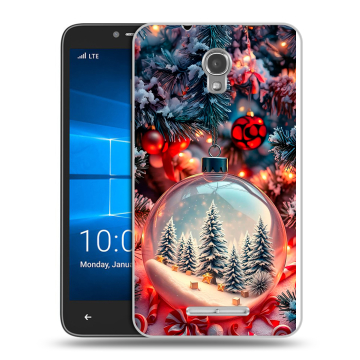 Пластиковый чехол на Alcatel OneTouch Pixi First с принтом Новый год