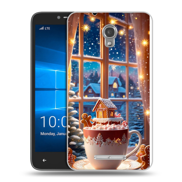 Пластиковый чехол на Alcatel OneTouch Pixi First с принтом Новый год
