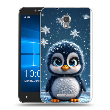 Пластиковый чехол на Alcatel OneTouch Pixi First с принтом Новый год