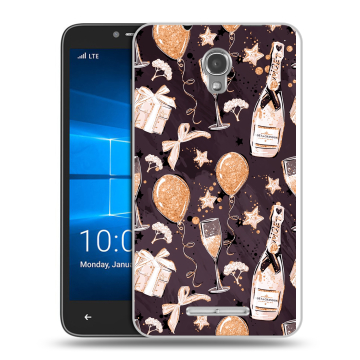 Пластиковый чехол на Alcatel OneTouch Pixi First с принтом Новый год