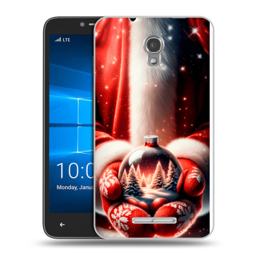 Пластиковый чехол на Alcatel OneTouch Pixi First с принтом Новый год