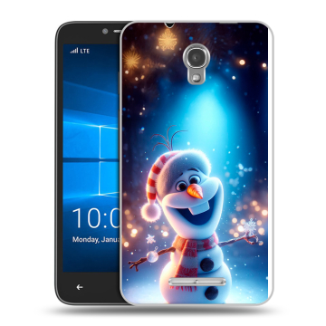Пластиковый чехол на Alcatel OneTouch Pixi First с принтом Новый год