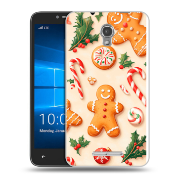 Пластиковый чехол на Alcatel OneTouch Pixi First с принтом Новый год