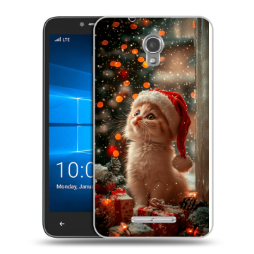 Пластиковый чехол на Alcatel OneTouch Pixi First с принтом Новый год