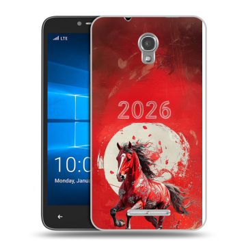 Пластиковый чехол на Alcatel OneTouch Pixi First с принтом Новый год